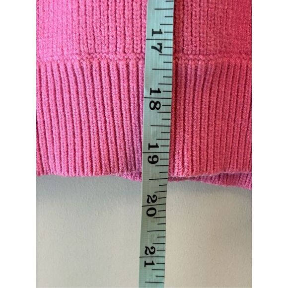 Anthropologie THML Rib Knit Mid Puff Sleeve Sweater XS Sherbet Coachella - Picture 7 of 9